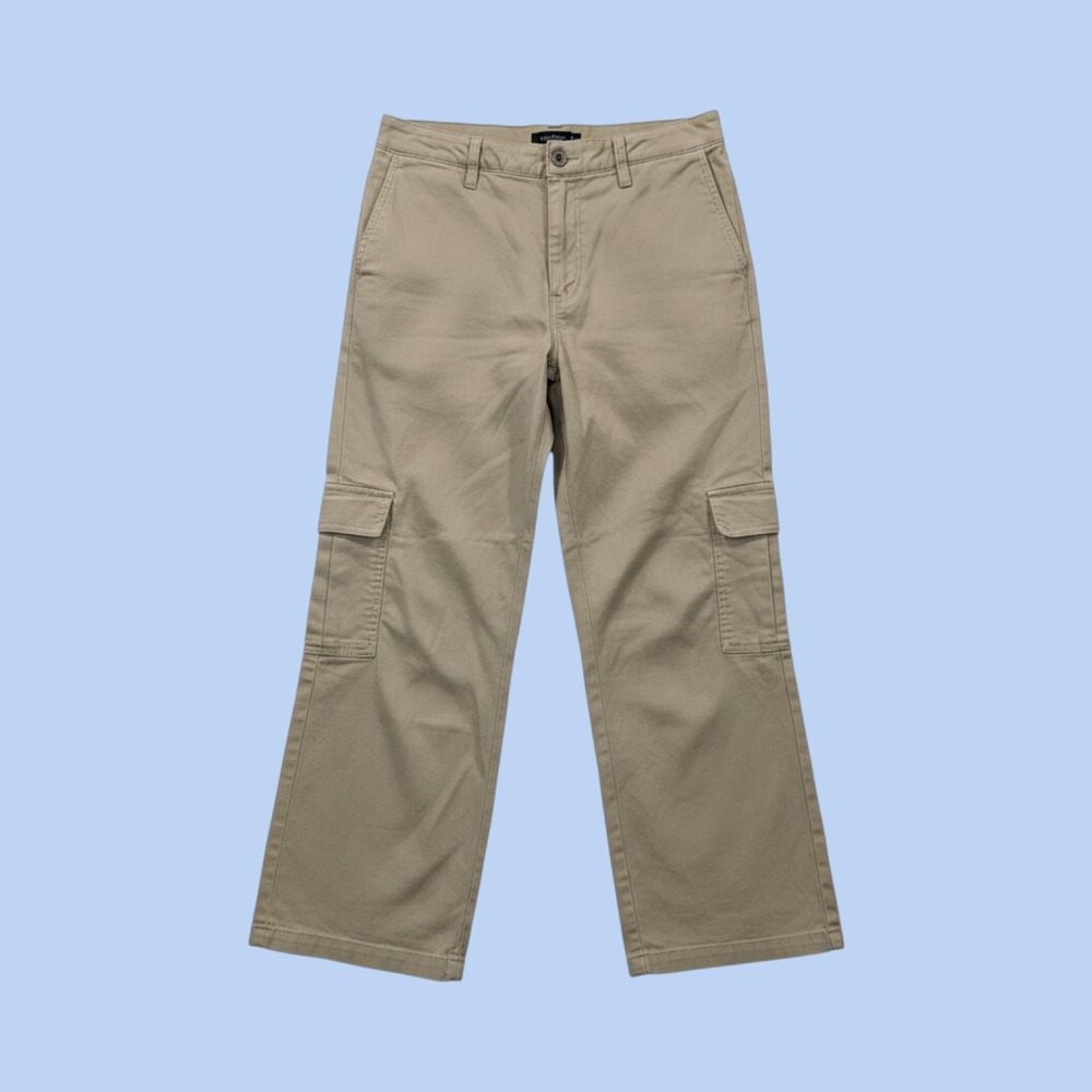 Pursuits Ltd Cargo Pants 10 Khaki Cropped Utility Gorpcore Wide Leg